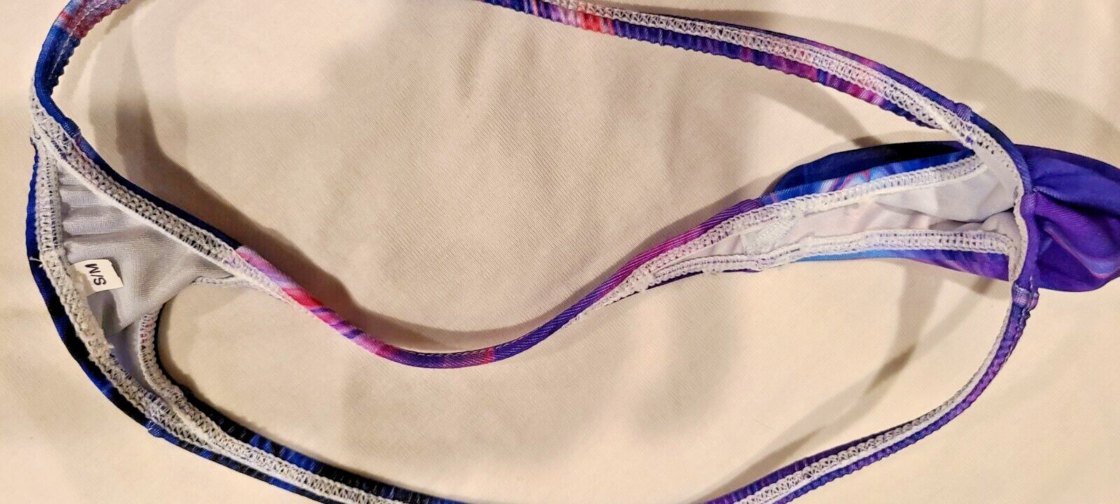 USA SELLER MENS SEXY BLUE/PURPLE SWIRL GRAPE SMUGGLERS MICRO THONG-(S/M 28-34)