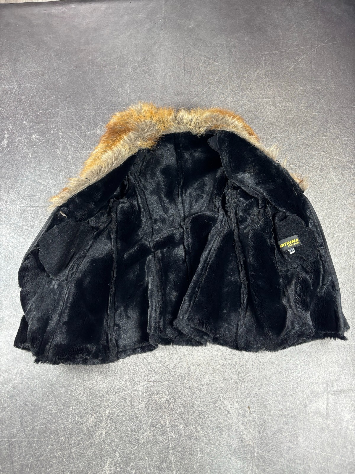 Vintage Genuine Leather Shearling Jacket Real Fur Collar Winter Aviator Y2K 90s