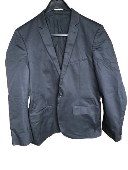 COS women’s blazer one button black cotton size 52