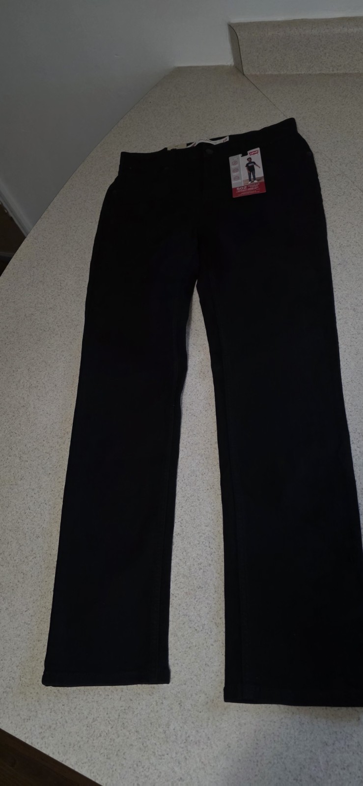 Levi’s 502 Boys Regular Taper Stretch Size 18 W 29 L 31 Black Inside Adjustment