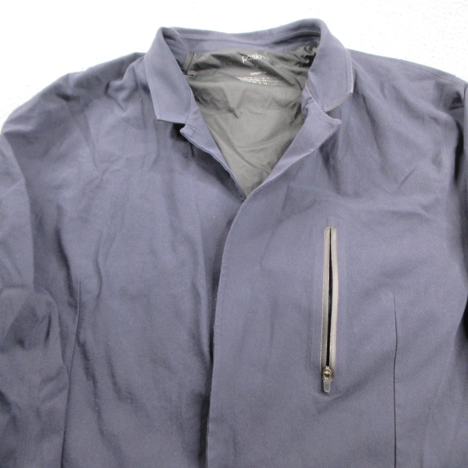 Paskho Sport Coat Blazer Jacket Mens XL Blue Cotton Button Up
