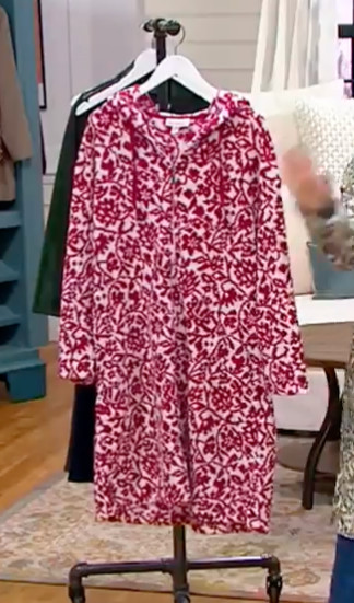 Stan Herman Women’s Plush Hooded Full Zip Lounger Robe Rose Pink Small