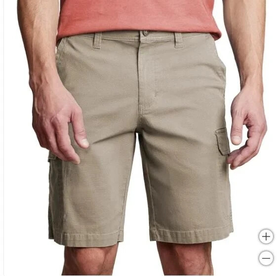 Copper and Oak Men Cargo Shorts 34 Ripstop Security Pocket Flex Waist Stretch