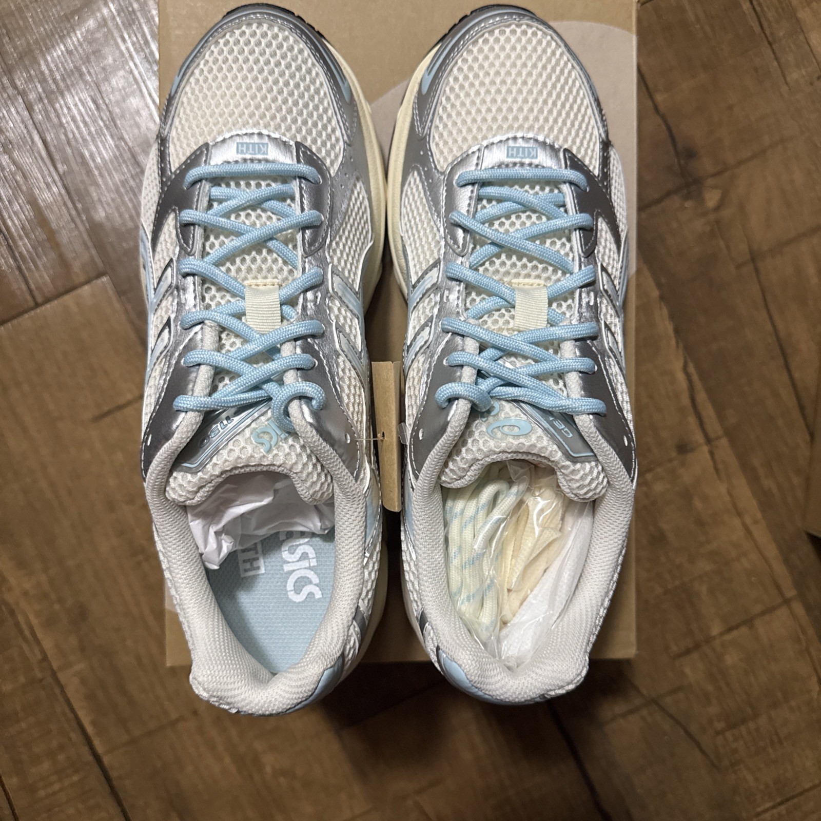 Size 10.5 ASICS x Kith Gel 1130 Cream Starlight Blue 2025 Sneakers 1203A991-100