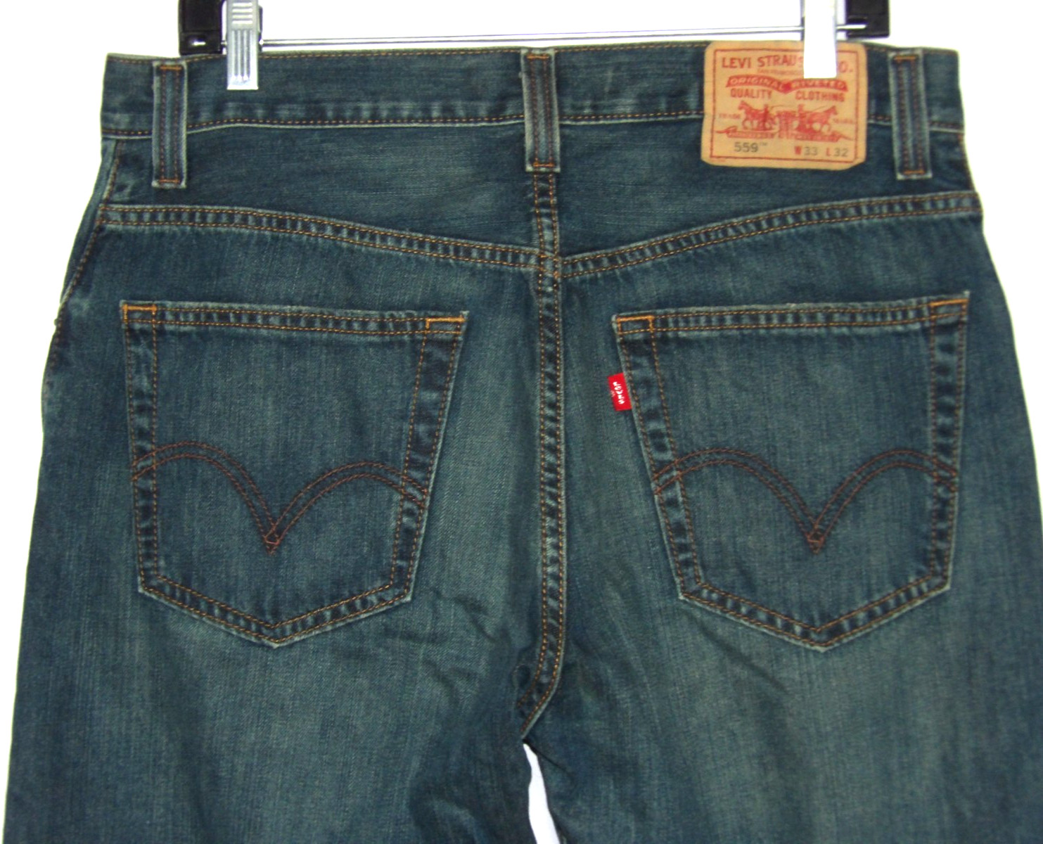 Levi’s 100% Cotton Vintage 559 Relaxed Straight Denim Jeans Men’s 33 X 32