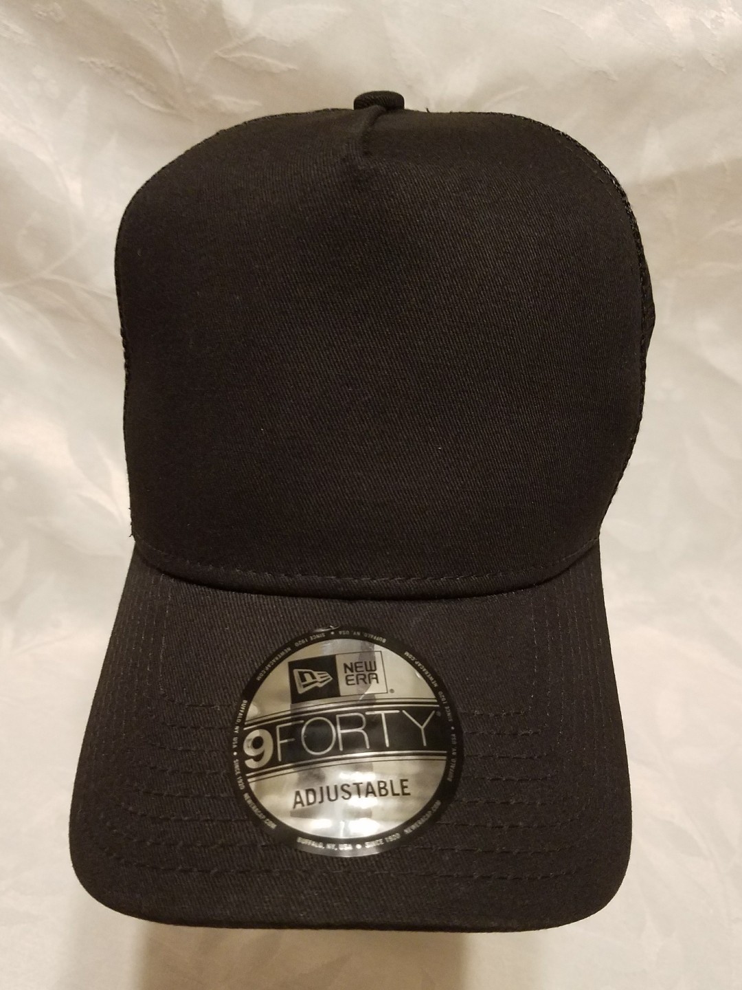 1X – New Era 9FORTY Snapback Trucker Cap Blank { BLACK } 9Forty New Era