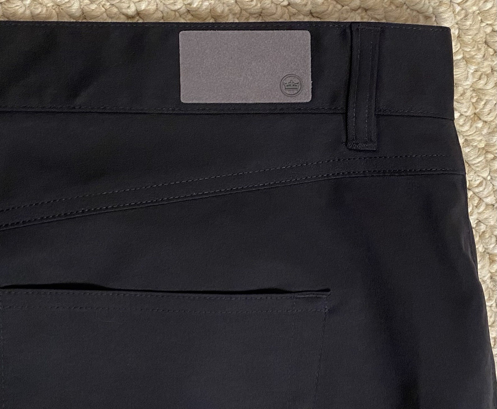 Peter Millar Golf Pants 40 x 30 Mens EB66 Performance Zip Fly Black