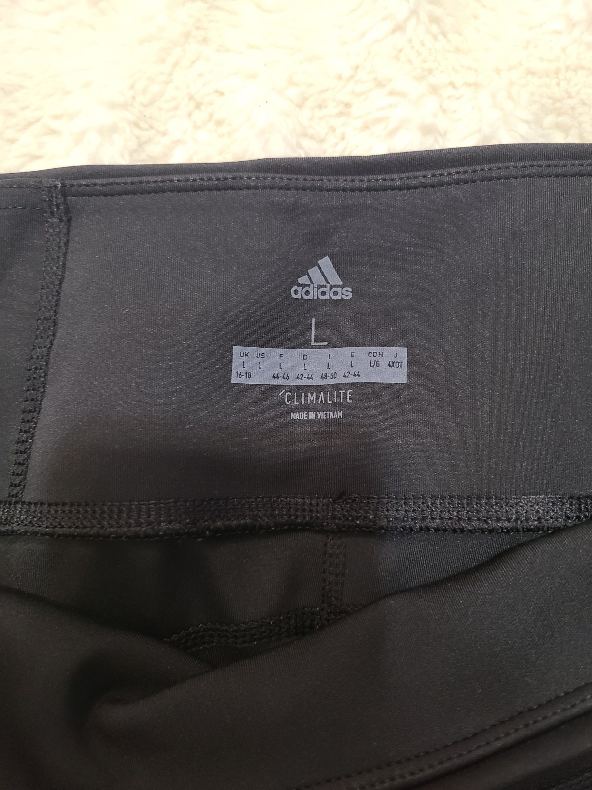 adidas Climalite Women’s Black Leggings L 29″ Inseam Stretch Yoga Gym