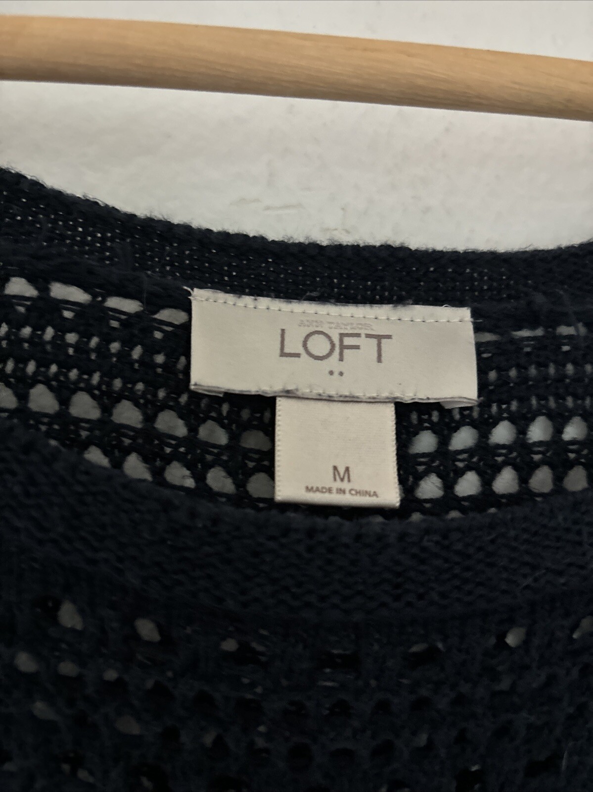Loft Crochet Tunic Coverup Navy Sweater Tunic Crochet Top