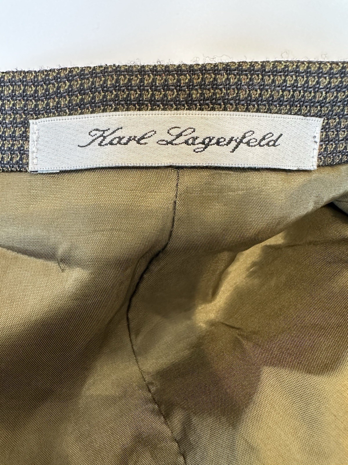 Vintage Karl Lagerfeld Paris Bristol Sport Coat Blazer 46L 100% Wool USA Made
