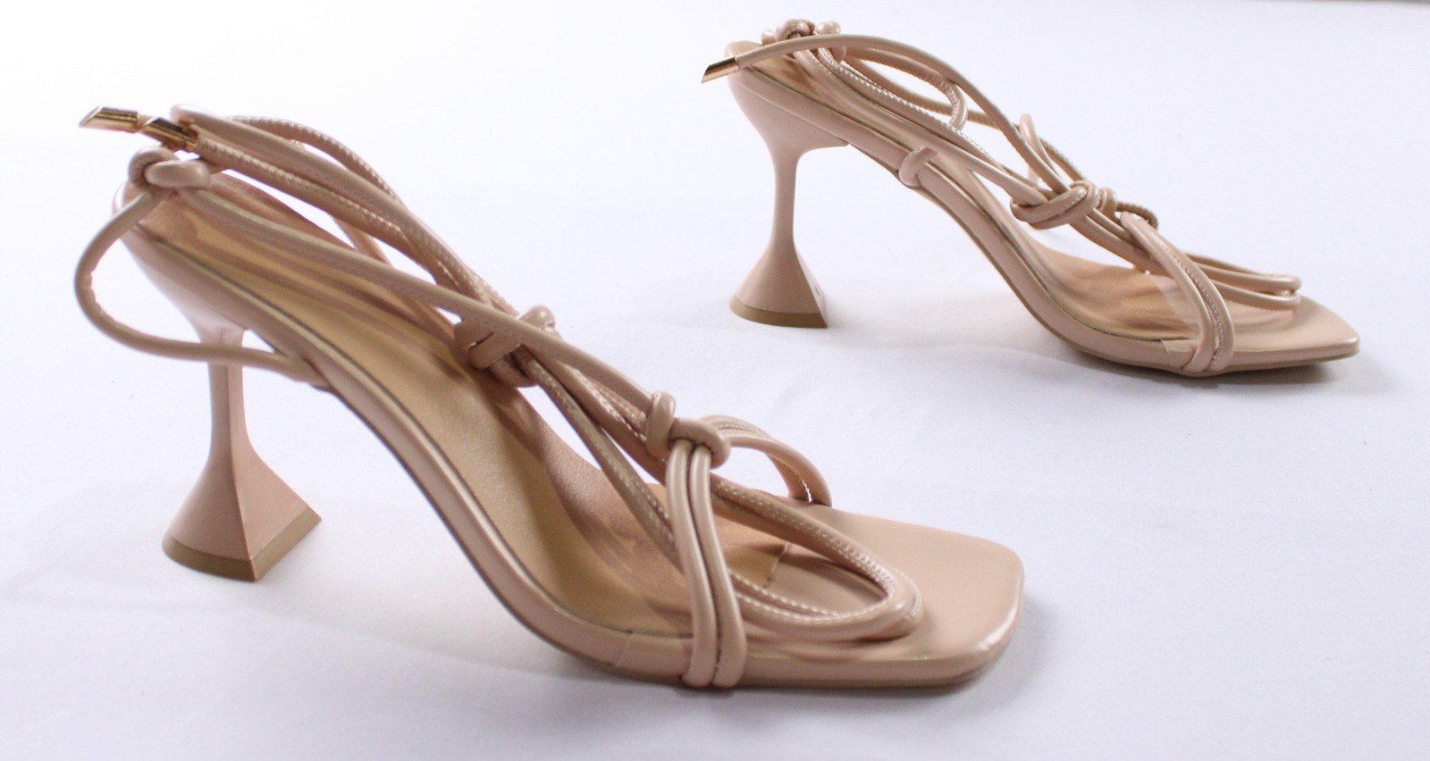 Micas Women’s Tie Ankle High Heeled Sandals CD4 Wheat Size US:10 EU:41