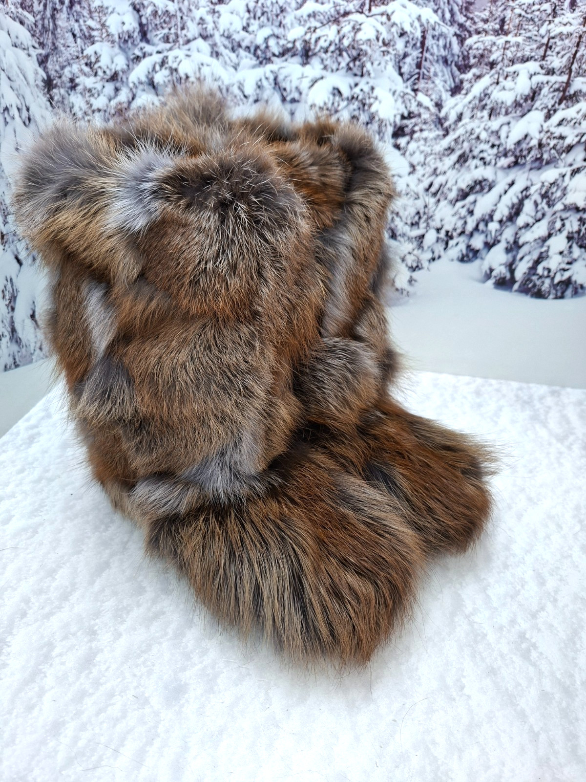 Patchwork Fox fur boots for women, mukluks, yeti boots, Womens Eskimo boots
