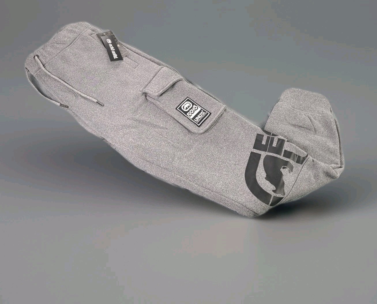 Ecko Unltd. Men’s Scoot Over Joggers With Cargo Pockets Marled Grey Size 3XL
