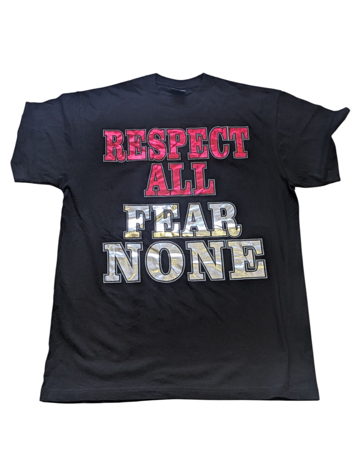 RESPECT ALL FEAR NONE GRAPHIC BLACK T-SHIRT (2XL – 3XL)