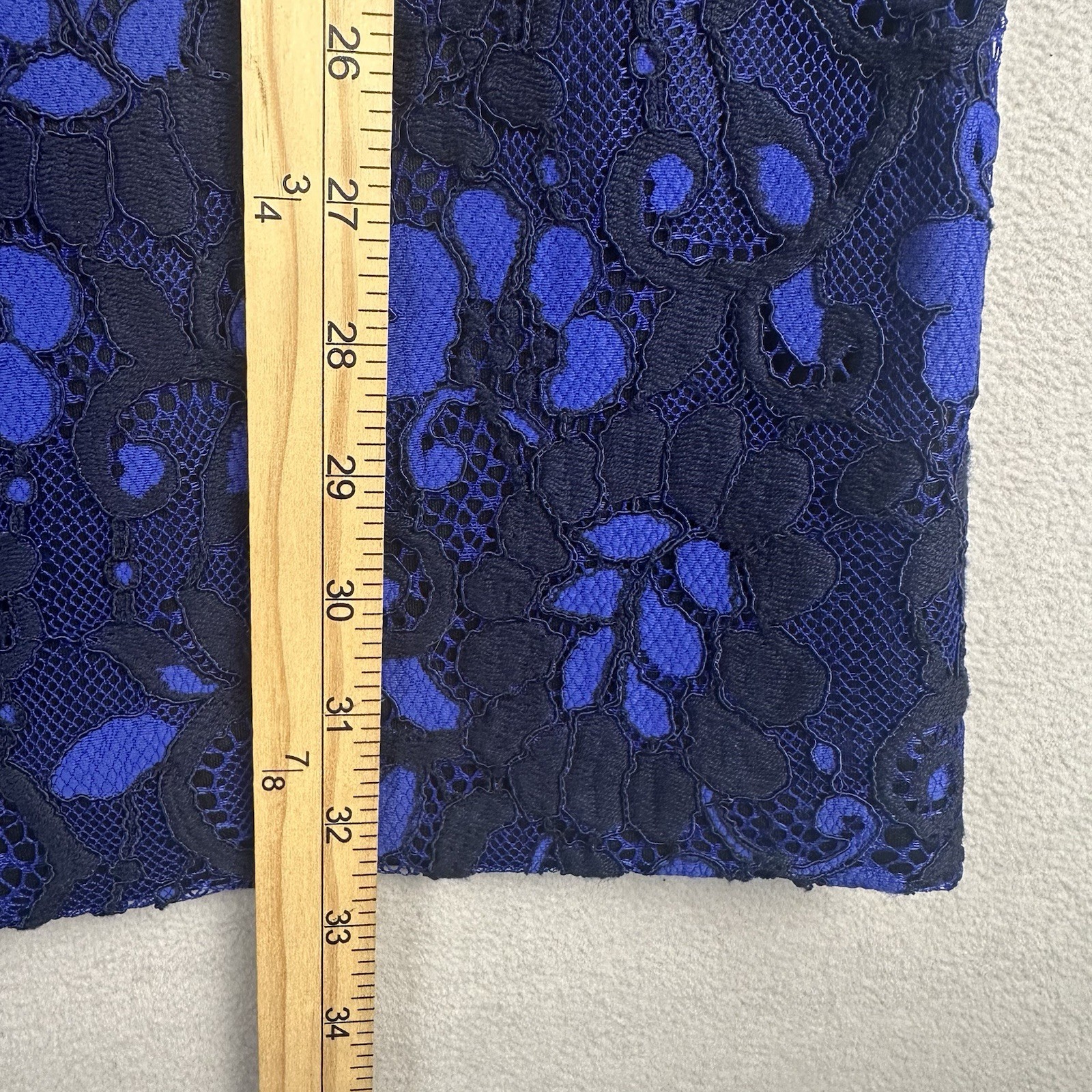 NWOT Ralph Lauren Lace Overlay Cocktail Dress Women’s Sz 0P Blue Black Wedding