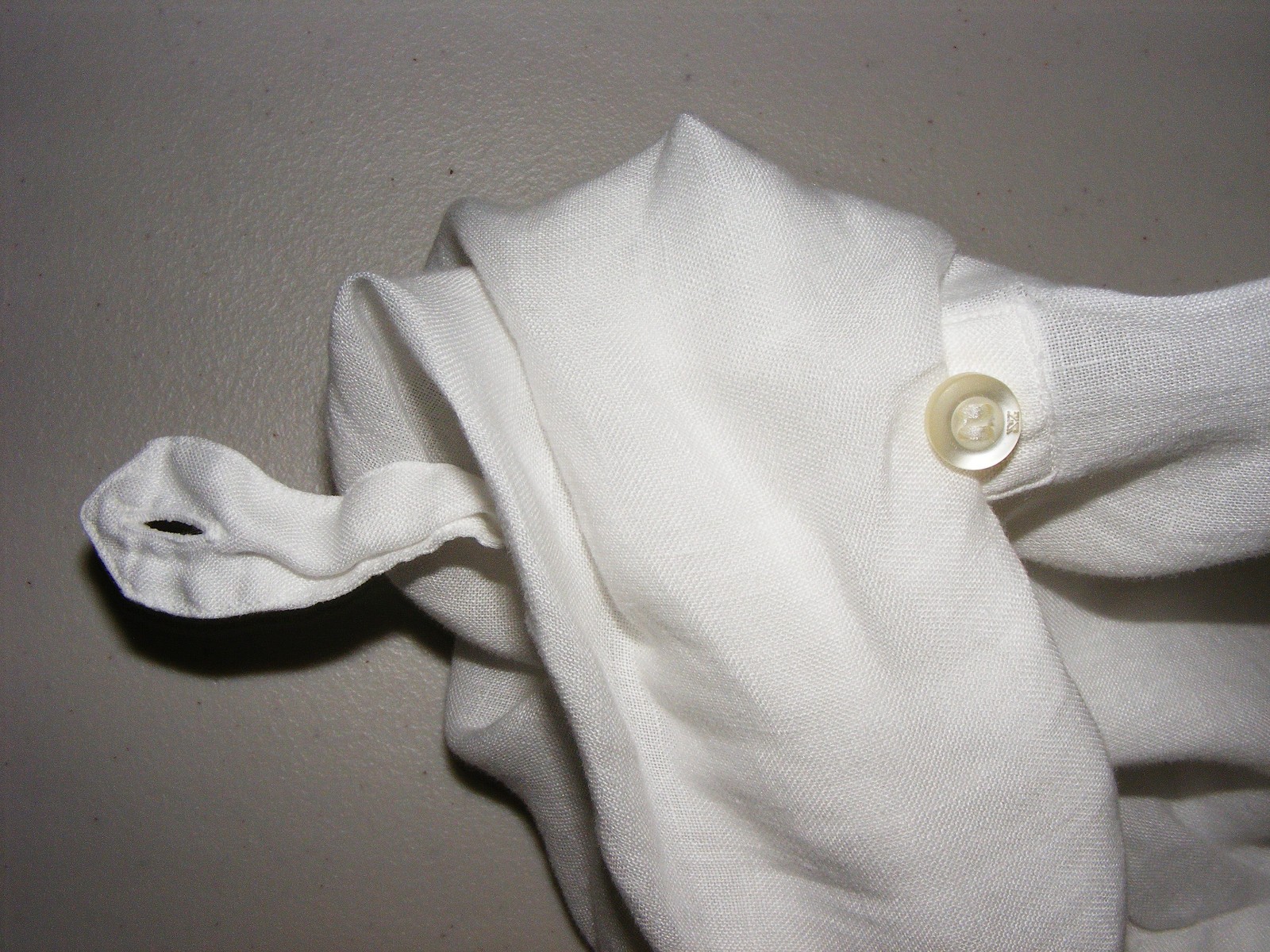 MENS SZ L ERMENEGILDO ZEGNA SPORT 100% LINEN WHITE ROLL UP BUTTON SLEEVE SHIRT L