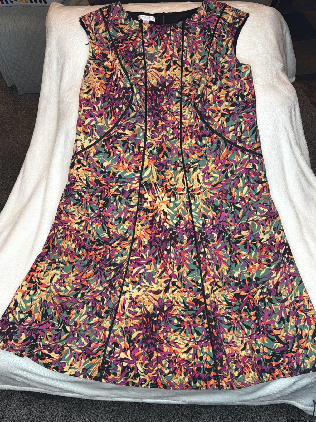 London Times Women’s Dress Size 14w Floral Made In Sri Lanka