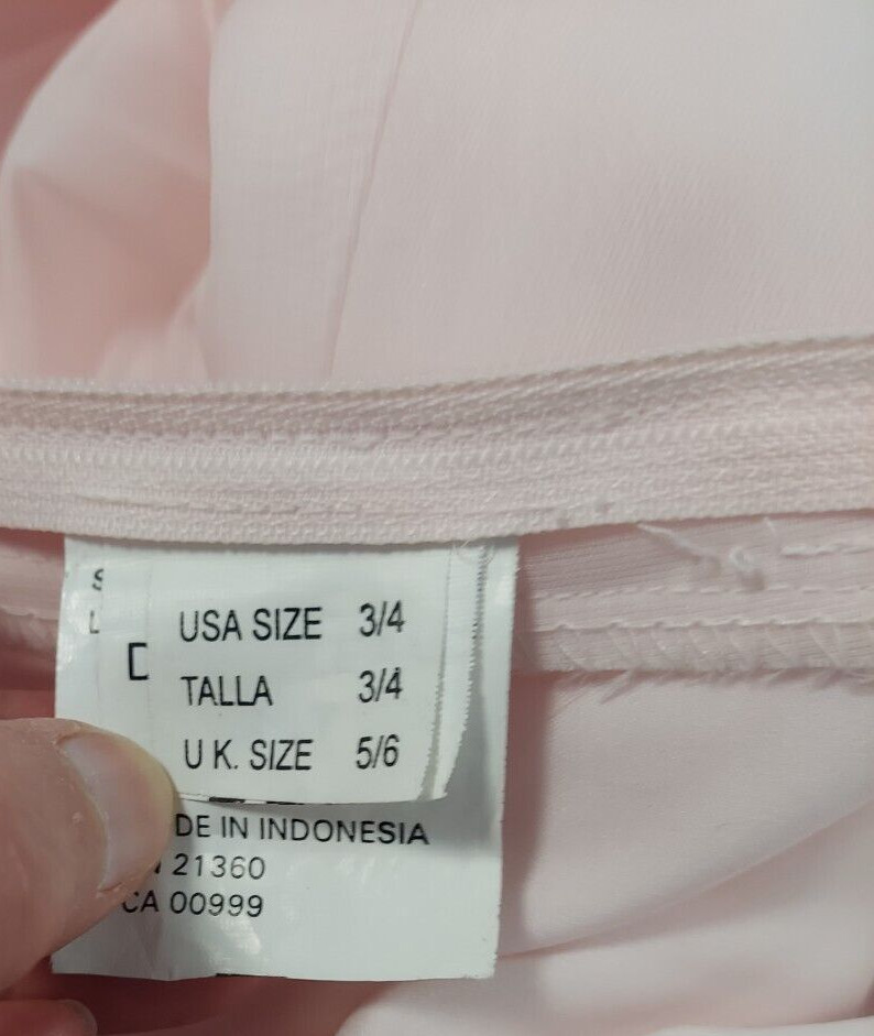 Mori Lee By Madeline Gardner Light Pink With Pearls Long Formal Dress, Size 3/4