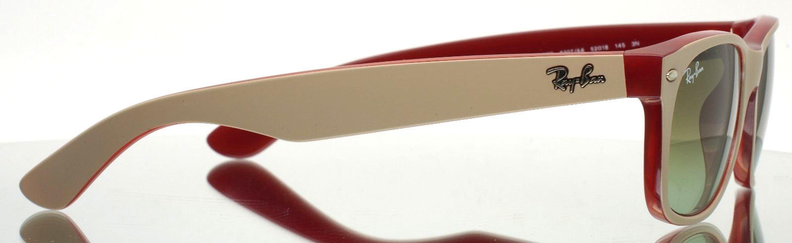 RAY BAN RB2132 New Wayfarer 6307/A6 Beige Mens Sunglasses 52-18-145 B:38