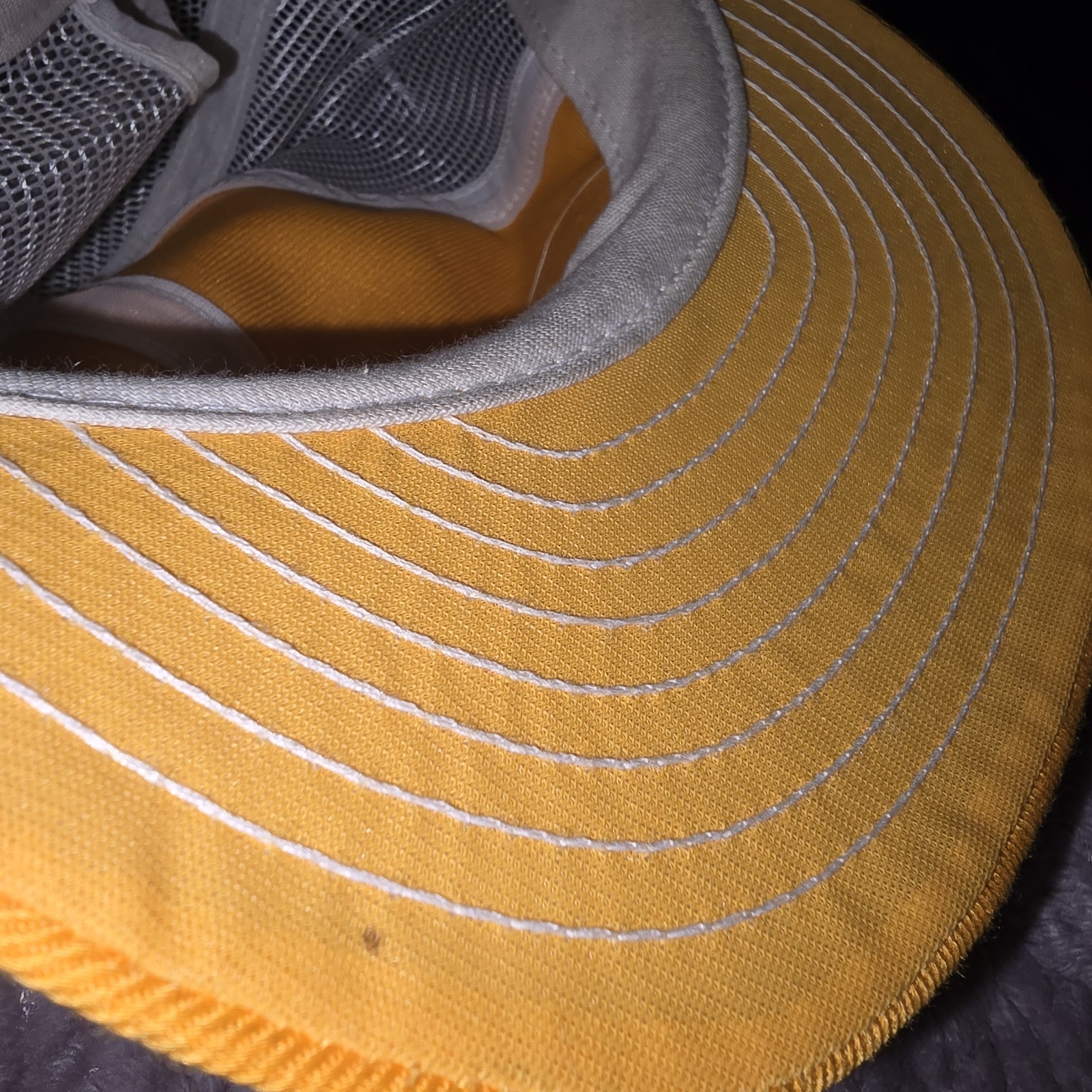 Vtg John Deere Yellow W/Patch Mesh Back Snapback Trucker Hat Louisville Mfg. Co