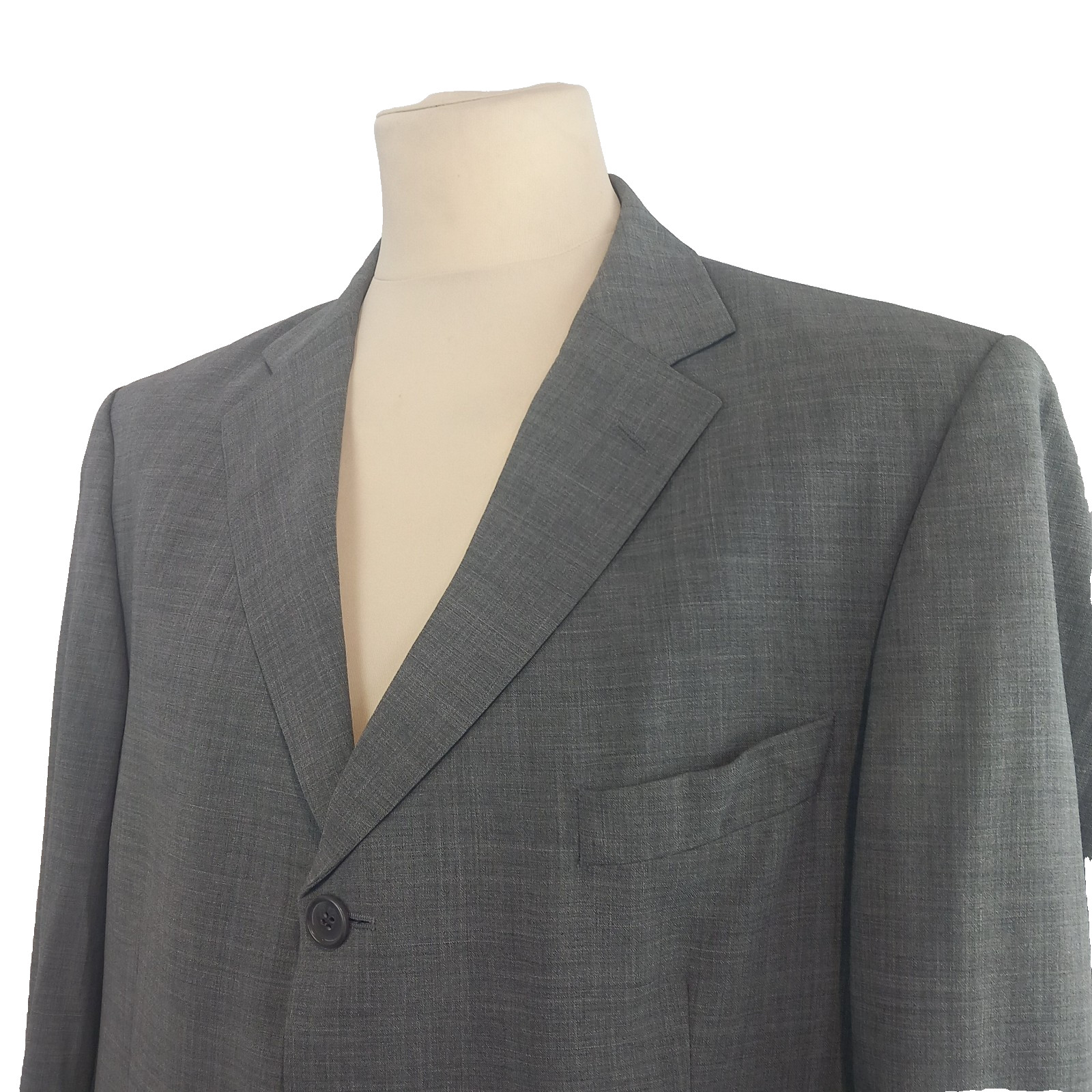 Marks & Spencer Blazer Jacket 44S Silver Grey Wool Smart Casual Formal