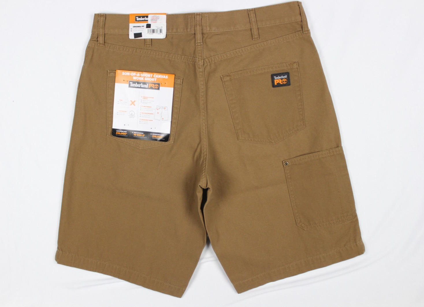 Timberland Pro Men’s Shorts 11″ Son of a Short Canvas Work Dark Wheat
