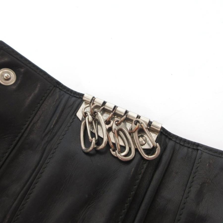 BALLY Key Ring Stripe 5 Rows Faux