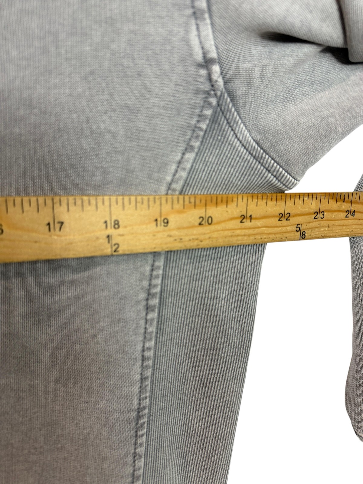 C&C California Pullover Mens Medium Gray Vintage Wash 1/4 Zip Sweatshirt