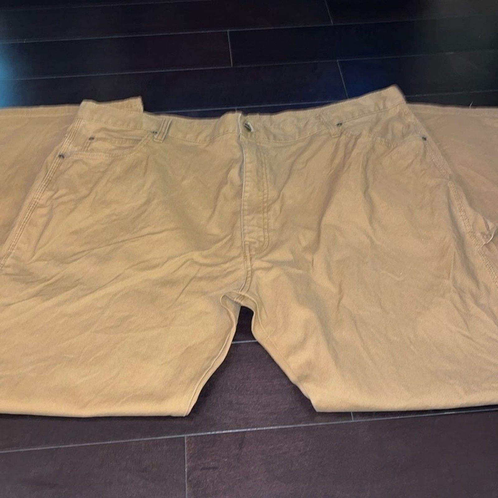 Dickies Men’s Relaxed Fit 7-Pocket Duck Jean Pants 100% Cotton Carpenter Brown