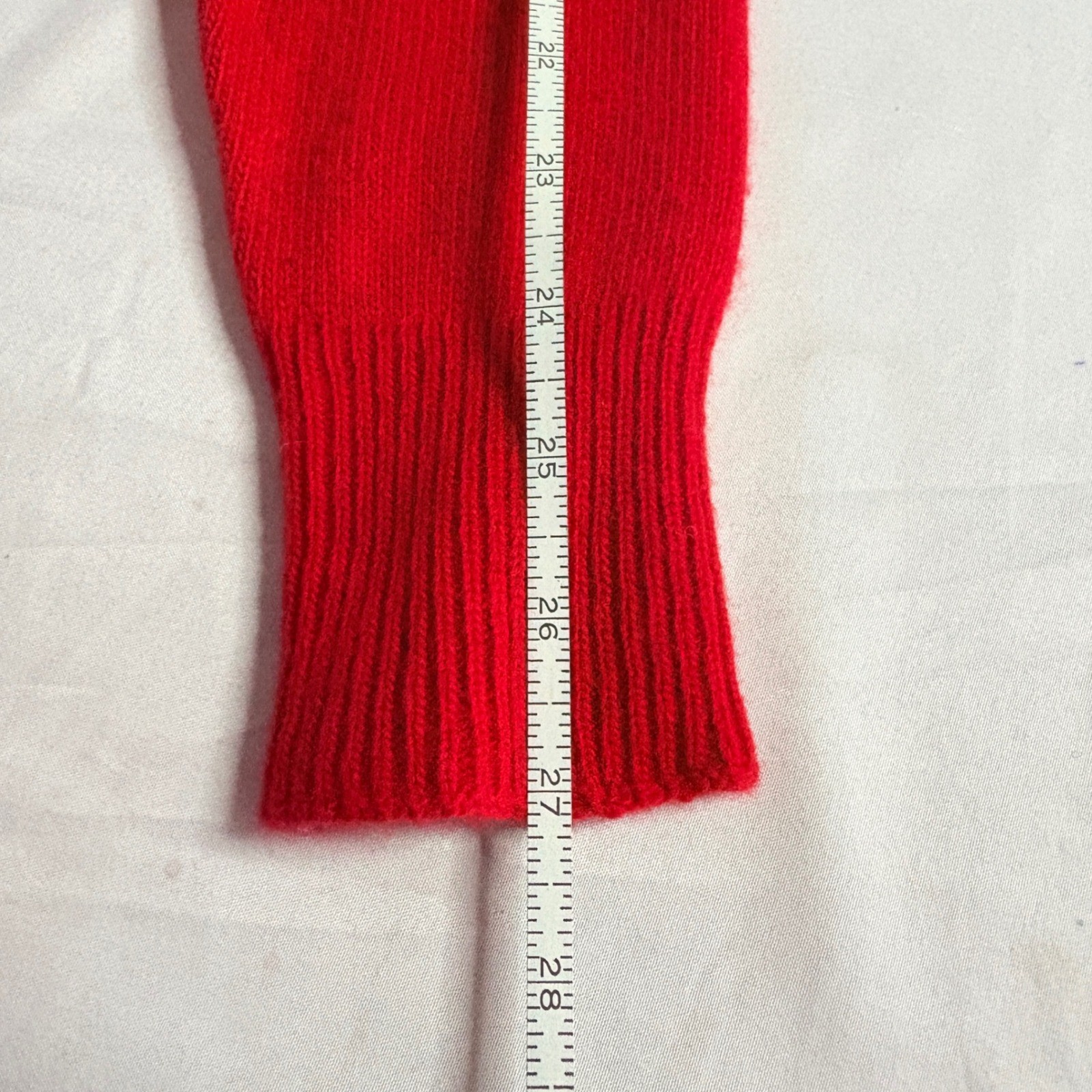 BIANCO & BLU Italy Red Merino Wool Blend Crew Neck Sweater Size M