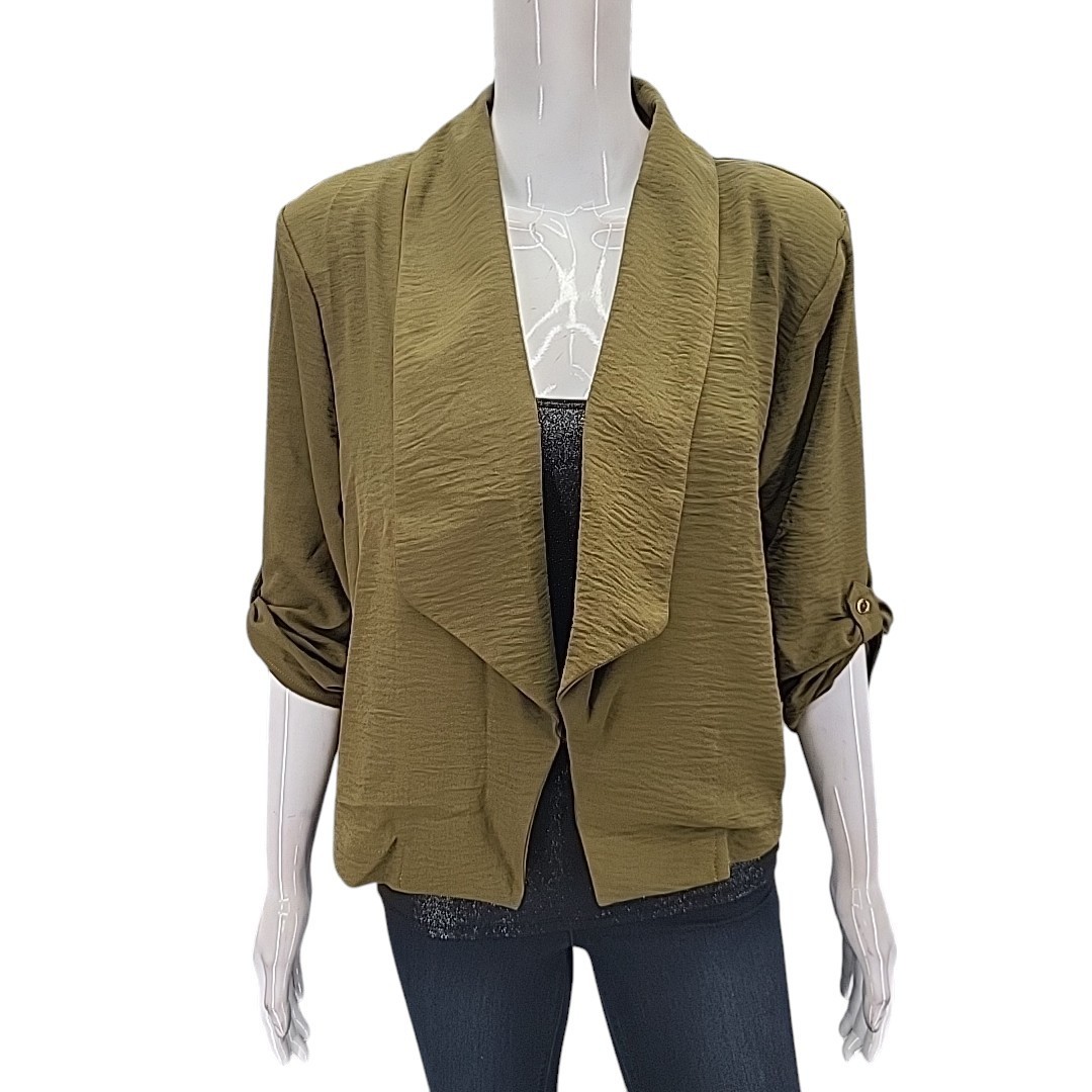 Kate & Mallory Women’s Green Hook and Eye Flowy Summer Top Size X-Large
