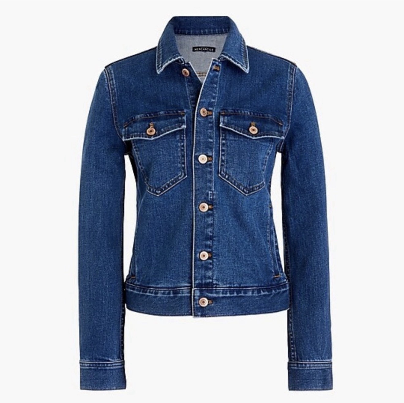 J.Crew Mercantile Women’s Stretch Denim Trucker Jacket Medium Wash Size Small