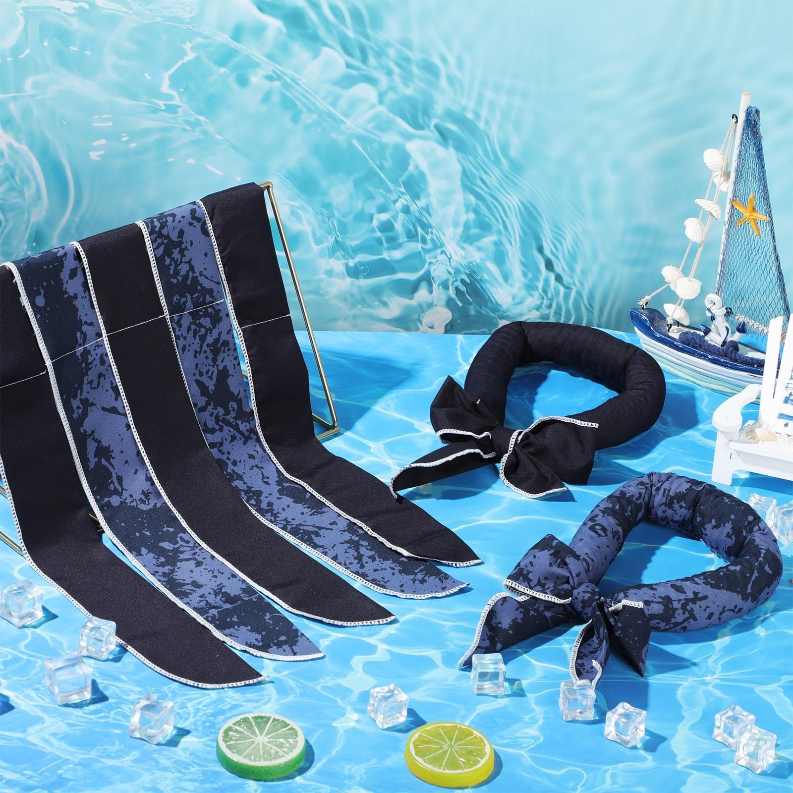 36 Pcs Cooling Scarves Neck Wraps Ice Bandanas Headbands for Hot Weather Outdoor