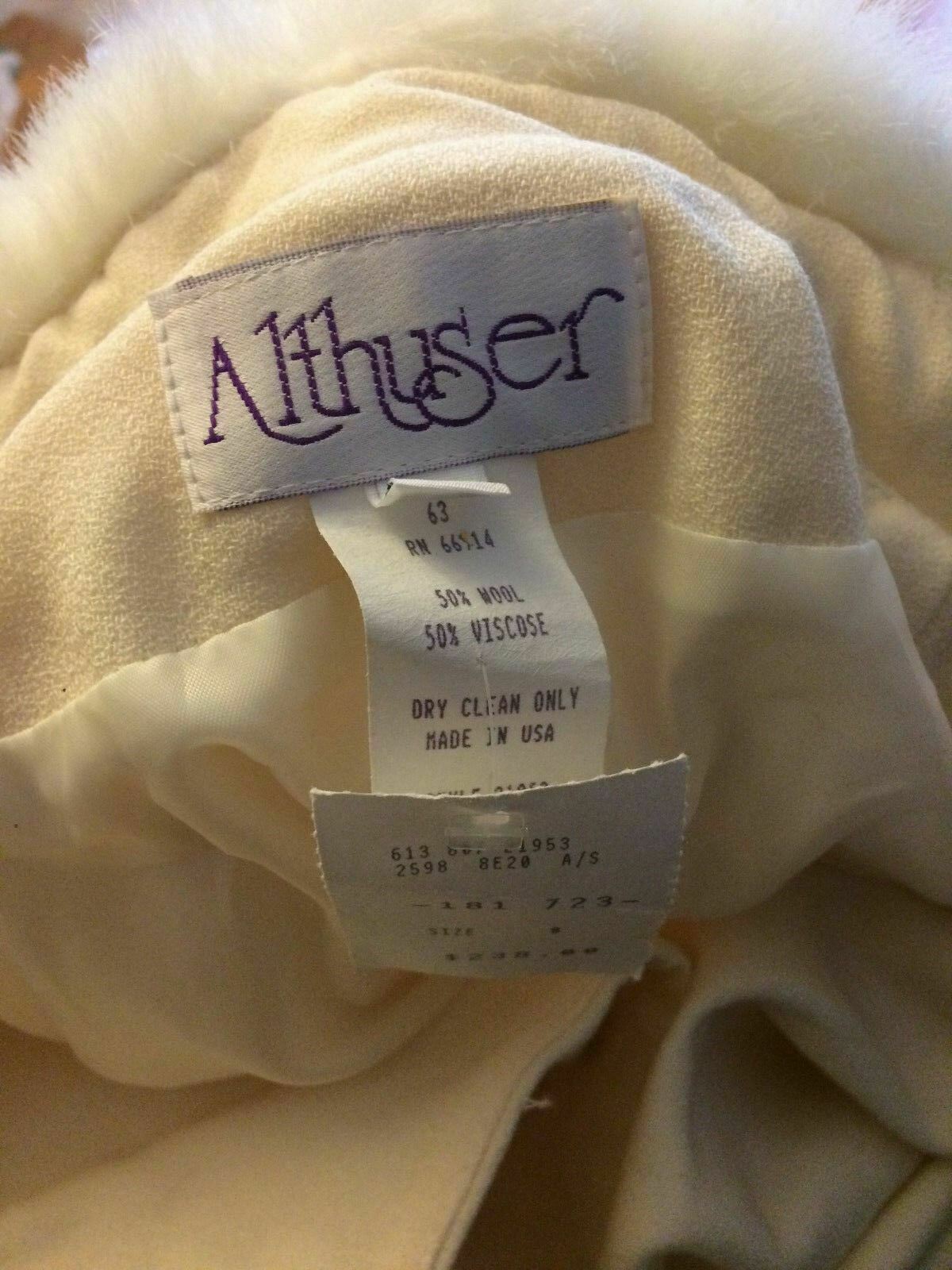 Women Althuser Blazer Coat NEW NWT Women’s Size 8 Wool Viscose MSRP: $238.00