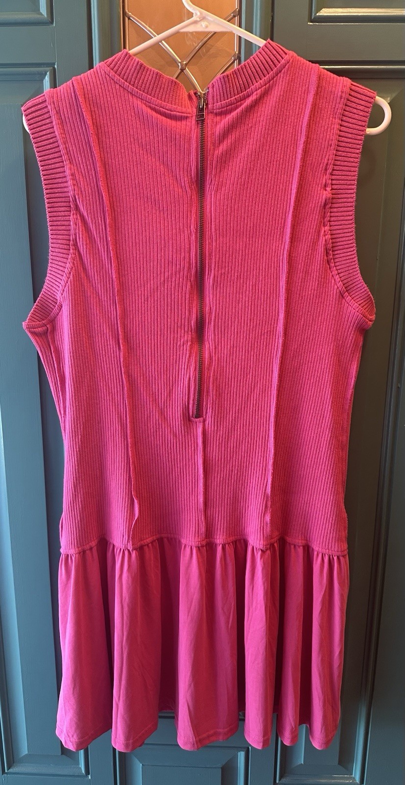 DAILY PRACTICE ANTHROPOLOGIE Pink Mini Dress Sz Large Buzzer Beater Sleeveless