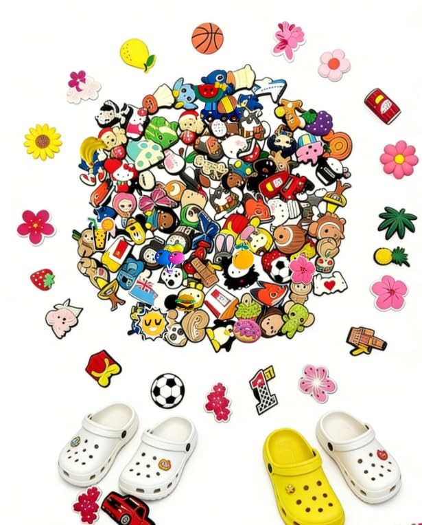 TSEOTKV Random Cute Shoe Charms, Assorted Multiple Colors Lovely Design Shoe …