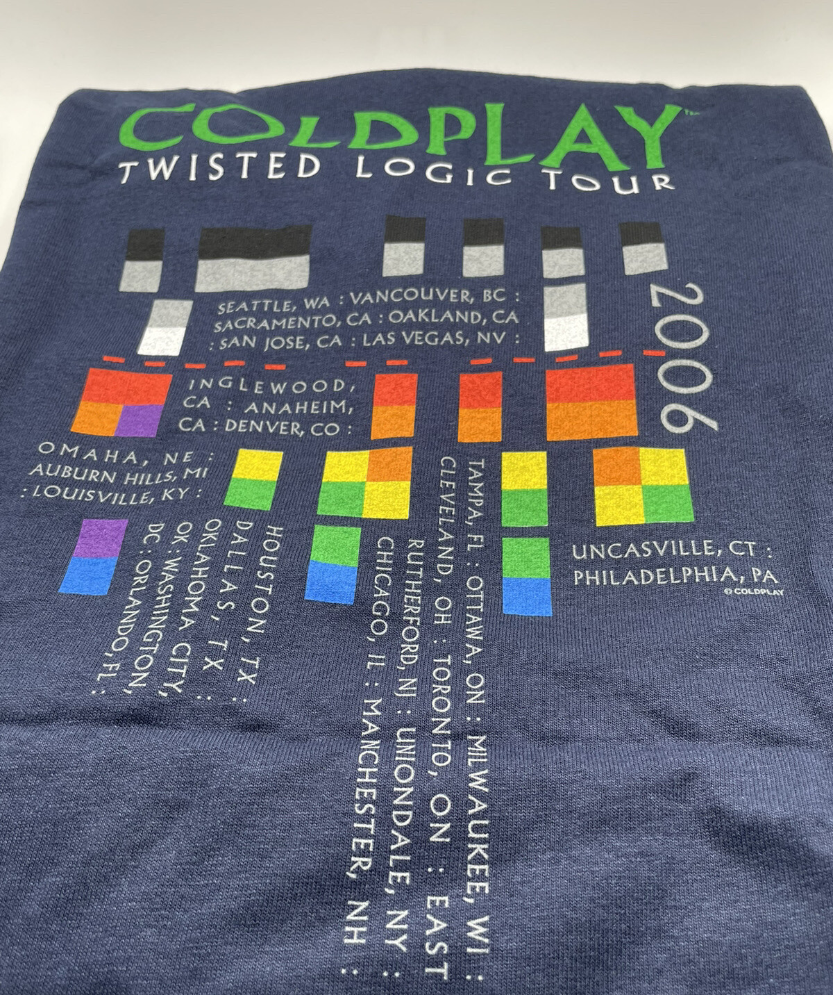 Coldplay 2006 Twisted Logic Tour Tee NEW In Package Unisex Men’s Women’s Size M