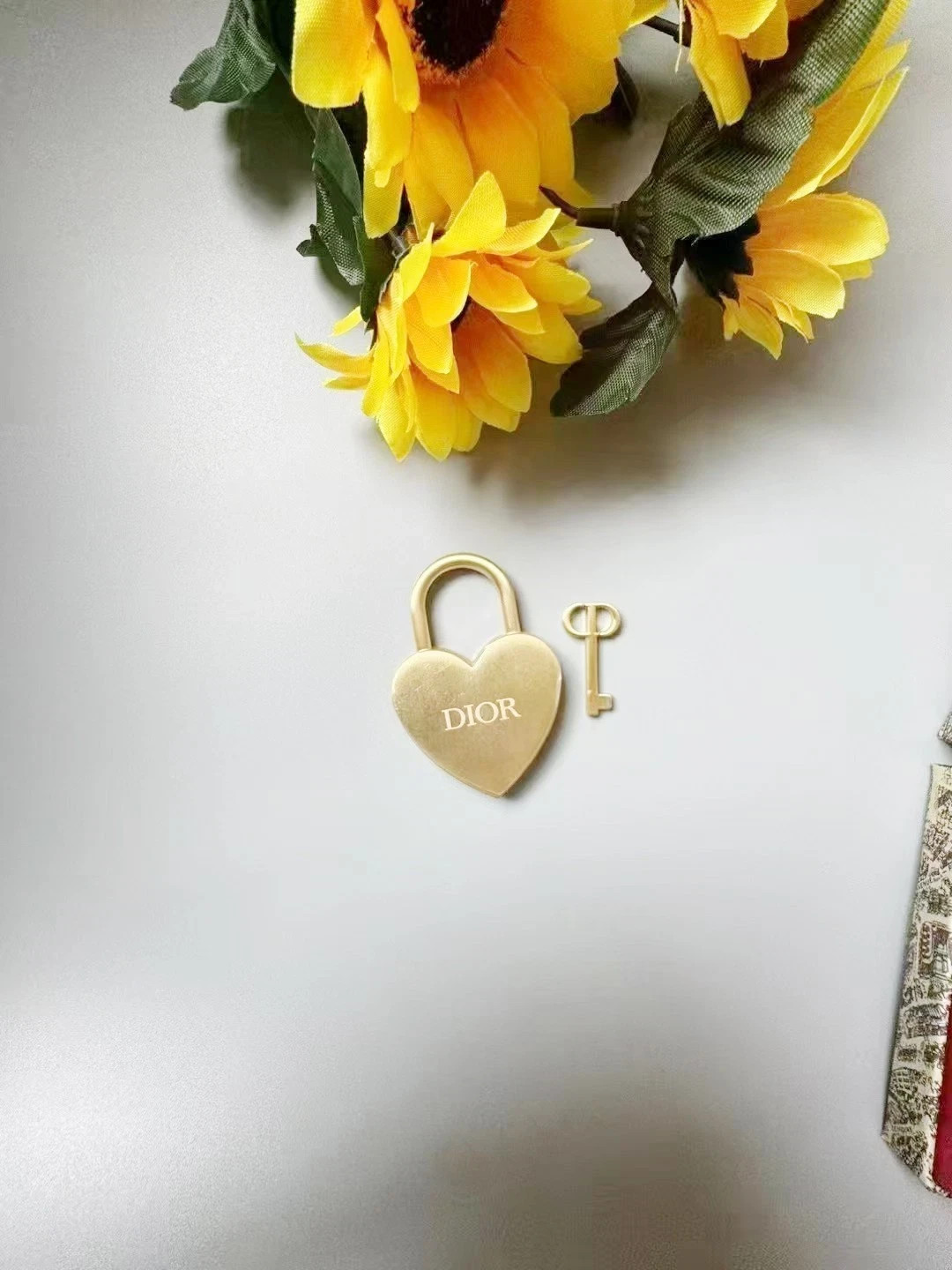 Dior Love Gold Heart Lock & Key Brand Novelty Limited Edition With New Box