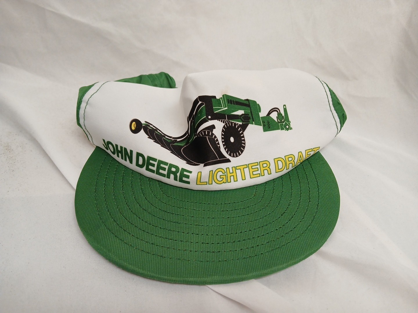 Vintage John Deere Lighter Draft Plows Mesh SnapBack Cap Hat LOUISVILLE MFG CO