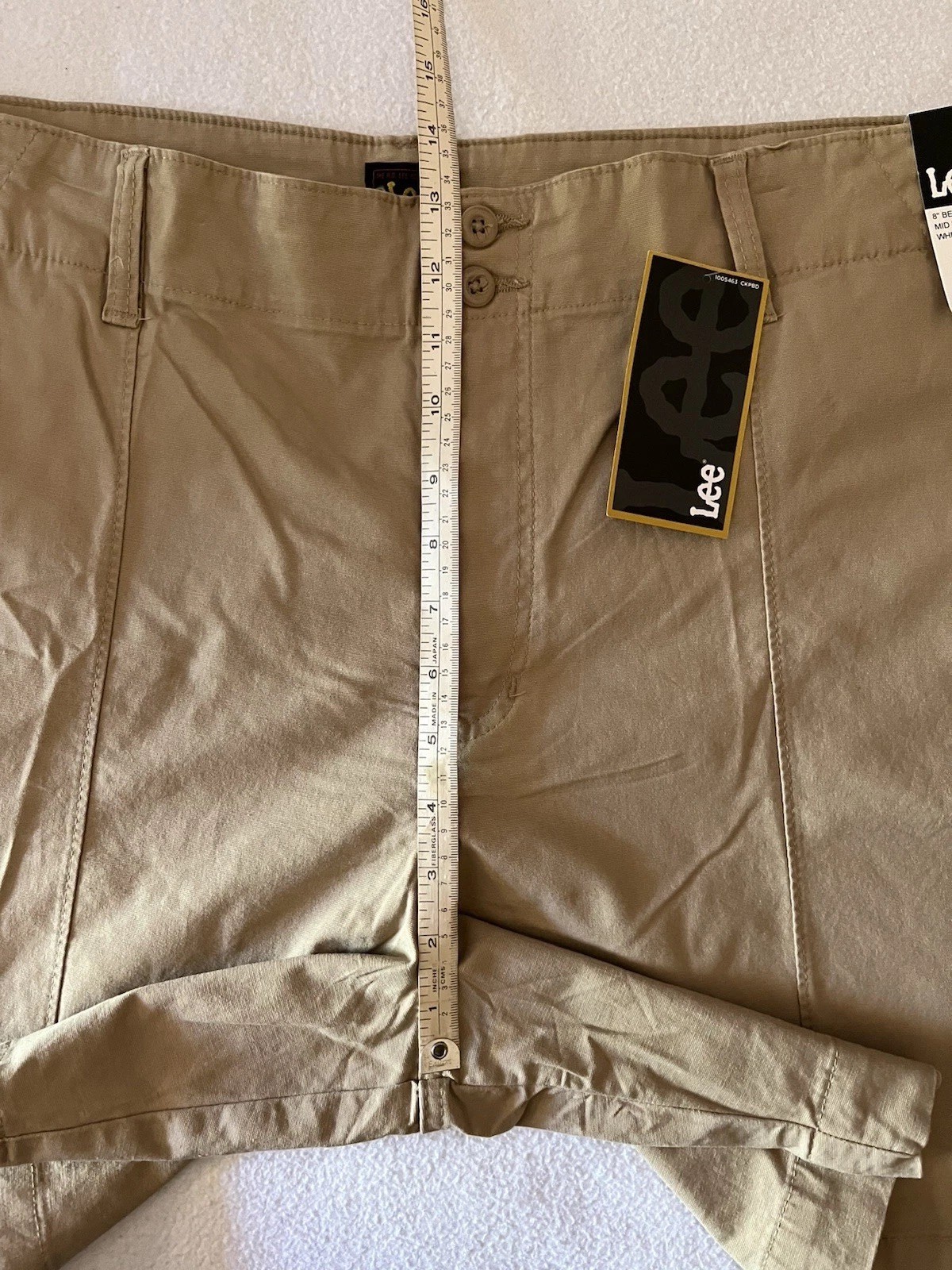 Women’s Lee Mid Rise Bermuda Shorts Wheat Size 18W