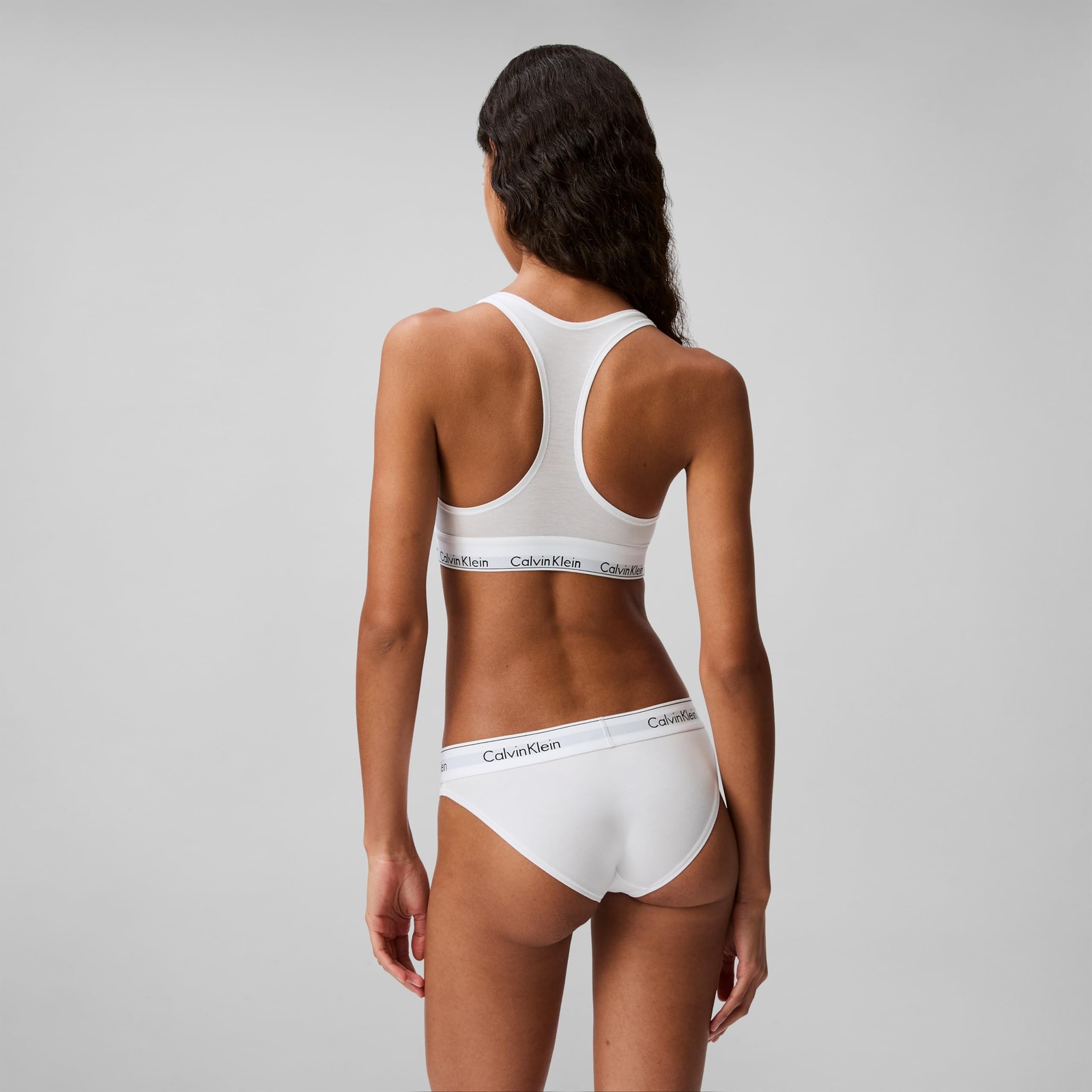 Calvin Klein Bralette Modern Cotton Unlined Wireless White Super-Soft Large