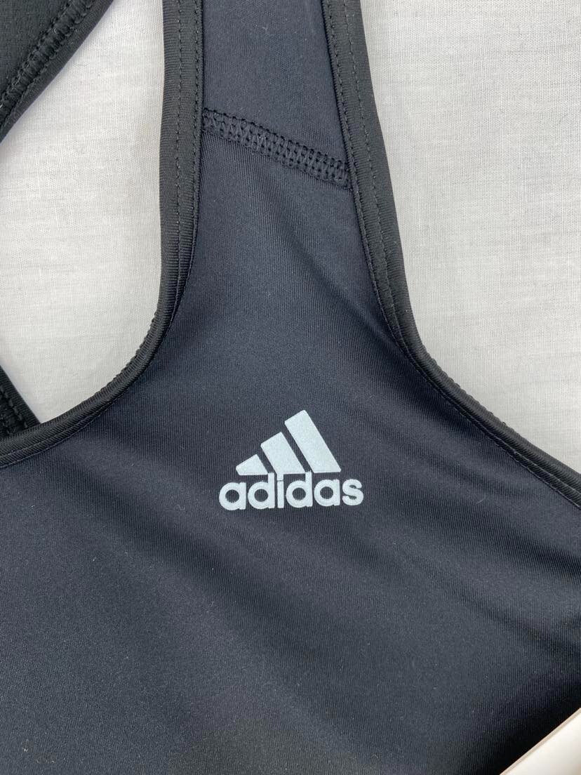 NEW Adidas Black Aeroready Alphaskin Racerback Elastic Band Sports Bra Women’s S