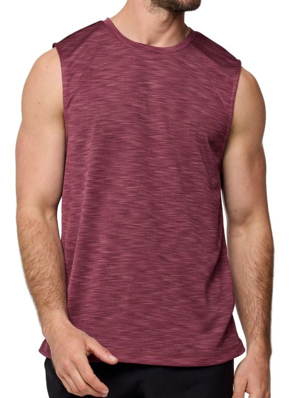 Into the Am Burgundy Performance Muscle Tank Tops Gym Bodybuilding Men Size 2XL