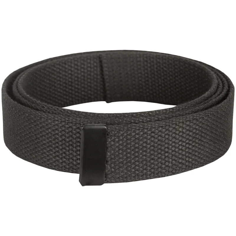 U.S MILITARY ARMY ISSUE BLACK WEB BELT BLACK TIP TROUSER BELT ONLY NO BUCKLE 60″