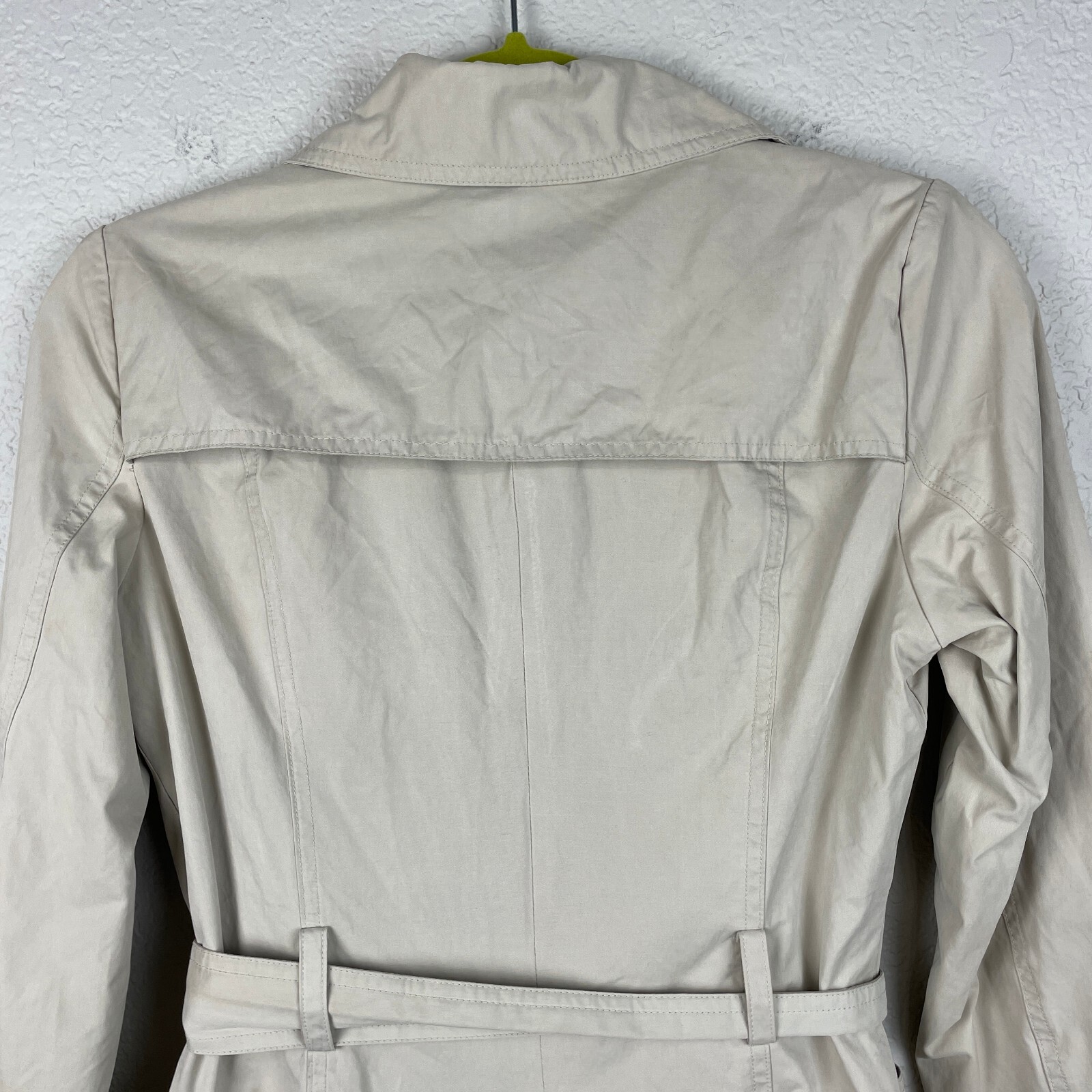 Zara Basic Trench Coat Womens Small Tan Classic Preppy Old Money Outdoor Chic