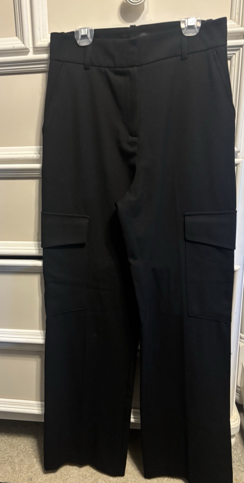 Zara Womens Black Cargo Dress Pants 28 Waist X 30 Length