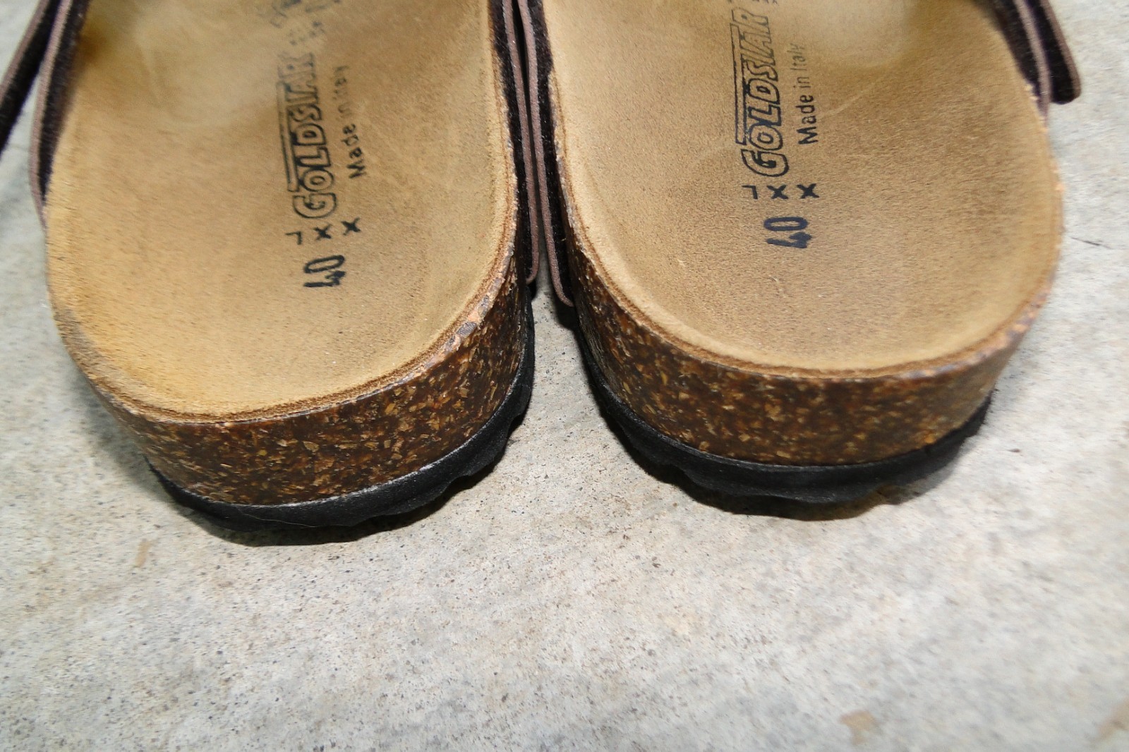 Goldstar Leather Brown Thong Women Flip Flop Sandals Made in Italy Size 40 US 9