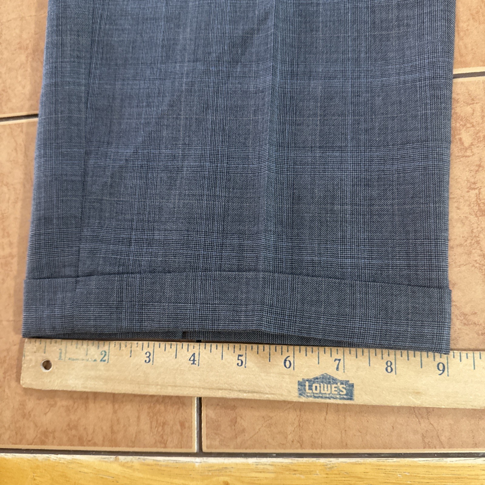 Jack Victor Suit Gray Plaid 44L Pants 38 x 30 Super 110s Wool Pinstripe 2 Piece