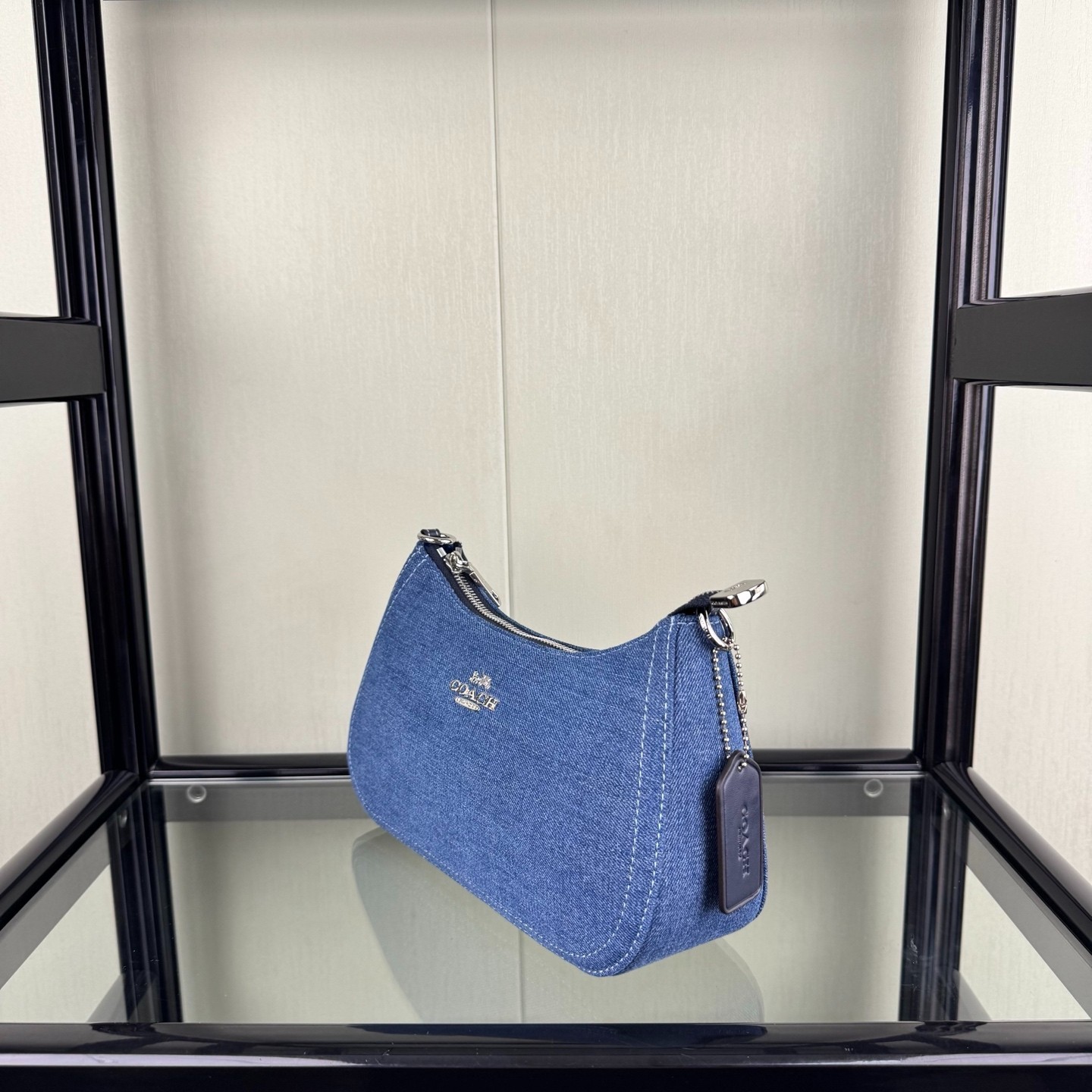 Coach Terry Shoulder Bag CAK35 H 6.10 in × W 9.65 in × D 2.95 in Blue