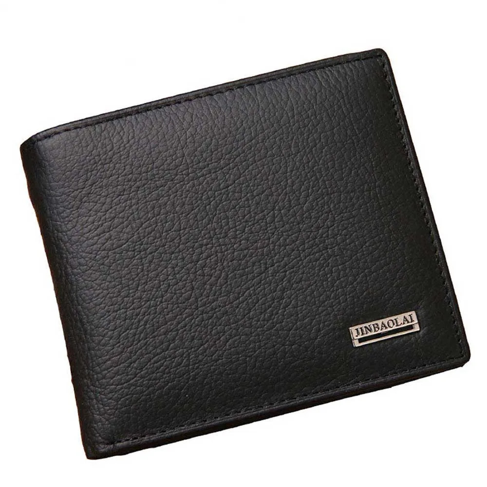 Classic Short Genuine Leather Men Wallets Fashion Coin Pocket Card Holder Men